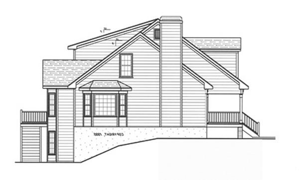 Right Elevation image of WOODROW House Plan